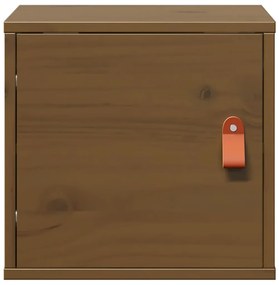 Armários de parede 2 pcs 31,5x30x30cm pinho maciço castanho-mel