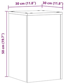 Suportes p/ plantas 2 pcs 30x30x50 cm derivados de madeira