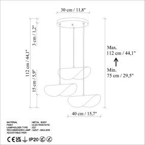 Candeeiro de Teto Vatoz – Cor Antiquation – Diâmetro 50 cm