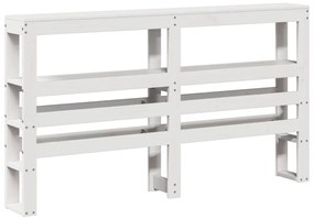 Estrutura cama c/ cabeceira 135x190 cm pinho maciço branco