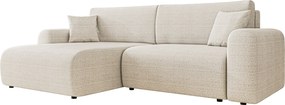 Sofá de canto Shelton 109, Cama com arrumação, 245x145x82cm, 100 kg, Pernas: Plástico