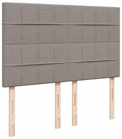 Estrutura de cama otomana com colchão tecido cinzento 140x200cm
