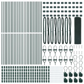 Cerca de Arame Soldado com 13 Postes Verde 0.4x100 m Aço