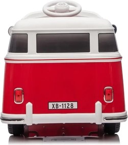 Carro elétrico para crianças Volkswagen Pão de Forma T1 12V Clássica com pneus de borracha Vermelha