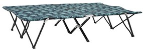 vidaXL Espreguiçadeira/cama dobrável p/ 2 pessoas aço estampagem folha
