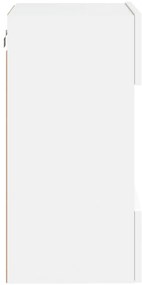 Móvel de parede para TV com luzes LED 40x30x60,5 cm branco