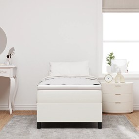 Cama Box vidaXL Creme 80x200 cm Tecido Cotelê