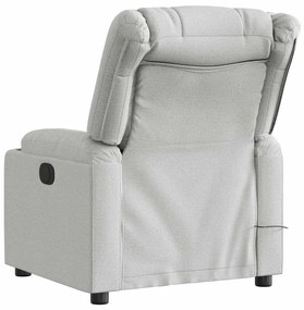 Cadeira de massagem reclinável tecido cinzento