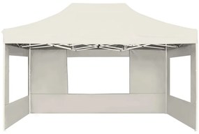 Tenda dobrável profissional com paredes alumínio 4,5x3 m creme