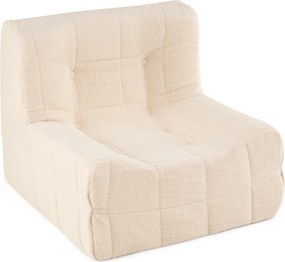 Pufe com enchimento incluído 86 x 86 x 72 cm, esponja integrada, encosto ergonómico, base antiderrapante e capa em tecido macio para sala ou quarto, b