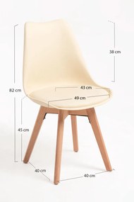 Pack 4 Cadeiras Synk Basic - Marfim