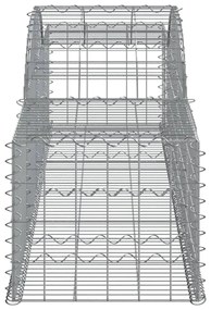 Cestos gabião arqueados 12pcs 300x50x40/60 cm ferro galvanizado