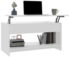 Mesa de centro 102x50x52,5 cm madeira processada branco