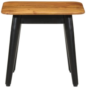 Mesa de centro 45x45x40 cm madeira de mangueira maciça/ferro
