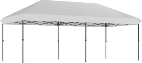 Outsunny Tenda Dobrável 6x3 m Pop-up Altura Ajustável 3 Níveis UPF50+ Fecho Central Sacos de Areia Bolsa com Rodas Prateado | Aosom Portugal