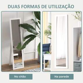 HOMCOM Espelho de Corpo Inteiro 37x155 cm Espelho de Pé Espelho de Par