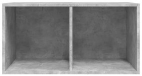 Caixa discos vinil 71x34x36 cm derivados madeira cinza cimento