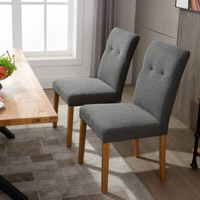 Conjunto de 2 Cadeiras Janel - Cinza - Design Nórdico