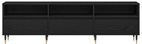 Armário para TV vidaXL Preto Carvalho 150x30x44,5 cm Madeira Reestrutu