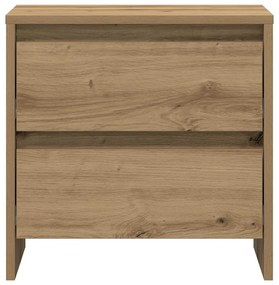 Mesa de cabeceira vidaXL Carvalhos Artesanal 45x34x44,5 cm Madeira Eng