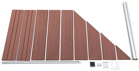 Painel de vedação 95x(105-180) cm WPC castanho