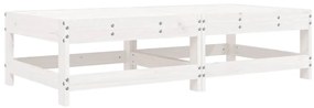 Apoios de pés p/ jardim c/ almofadões 2 pcs pinho maciço branco