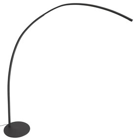 Candeeiro de Arco Moderno Preto incl. LED com Dimmer de Toque - Arlow Moderno