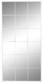 Espelho de Parede Dkd Home Decor Branco Cristal Ferro Janela 90 X 1 X 180 cm