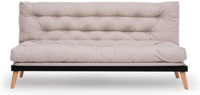Sofá-Cama de 3 Lugares Saki – Creme – 185x92x82 cm
