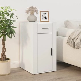 vidaXL Armário de secretária 40x49x75 cm derivados de madeira branco