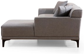 Sofá de Canto Petra – Cinzento Claro – 145 x 250 cm