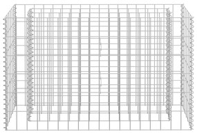 Canteiro elevado/cesto gabião 90x30x60 cm aço galvanizado