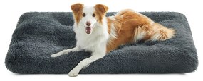 Cama fofa para cães 110 x 73 cm cinzento escuro