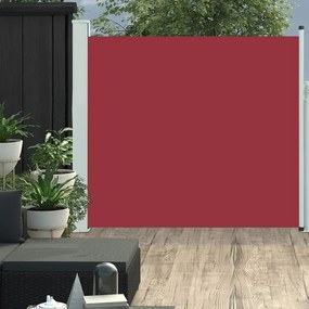 vidaXL Toldo lateral retrátil para pátio 170x300 cm vermelho