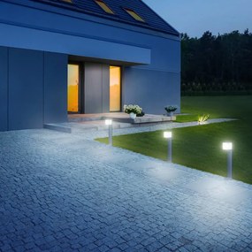 Steinel Candeeiro poste c/ sensor GL 80 LED IHF CUBO antracite 055479