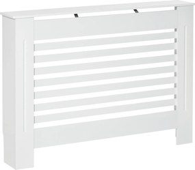HOMCOM Cobertura para Radiador em Mdf Prateleira Decorativa 112x19x81 cm Branco | Aosom Portugal