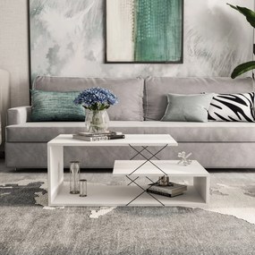 Mesa de Centro Cayenne – Branco – 100 cm x 40 cm x 50 cm