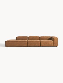 Chaise longue modular XL em pele Lennon
