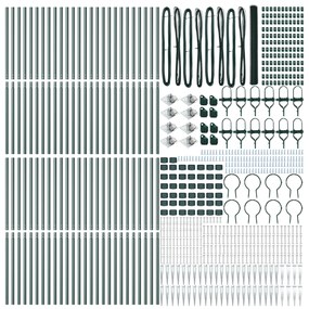 Cerca Hexagonal vidaXL Verde 1.6x100 m Aço