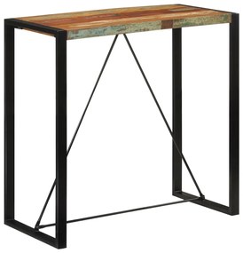 Mesa de bar 110x55x110 cm madeira recuperada maciça