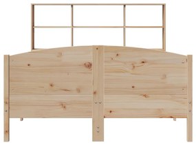 Cama com estante sem colchão 140x190 cm pinho maciço