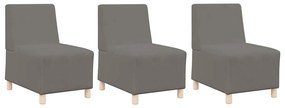 Sofá Chiar 3 pcs Cinzento-claro 55 x 74 x 82 cm