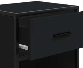 Mesa de cabeceira 40x31x50 cm derivados de madeira preto