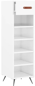 Sapateira 30x35x105 cm derivados de madeira branco brilhante