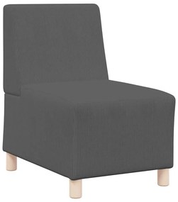 Poltrona sem braços 55 cm tecido corduroy cinzento-escuro
