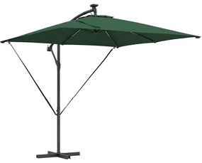 Guarda-sol de Bananeira Cantilever Verde 249 x 249 x 250 cm