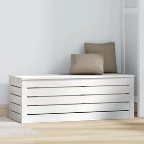 Caixa de arrumação 89x36,5x33 madeira de pinho maciça branco
