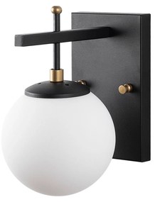 Candeeiro de Parede Zahar – Preto e Branco Antigo – 15 x 20 x 15 cm