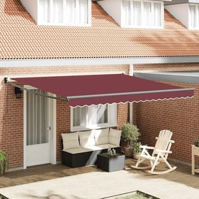 Toldo retrátil manual 400x300 cm bordô