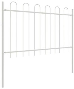 Cerca de Jardim com topo em arco - Branca - 13,6 x 1 m - Aço